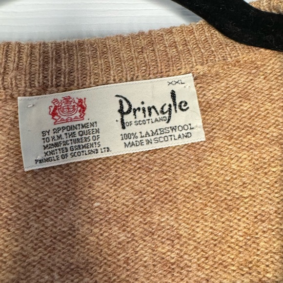 Vintage Pringle of Scotland 100% Lambswool Size XXL Argyle Sweater - Picture 3 of 5